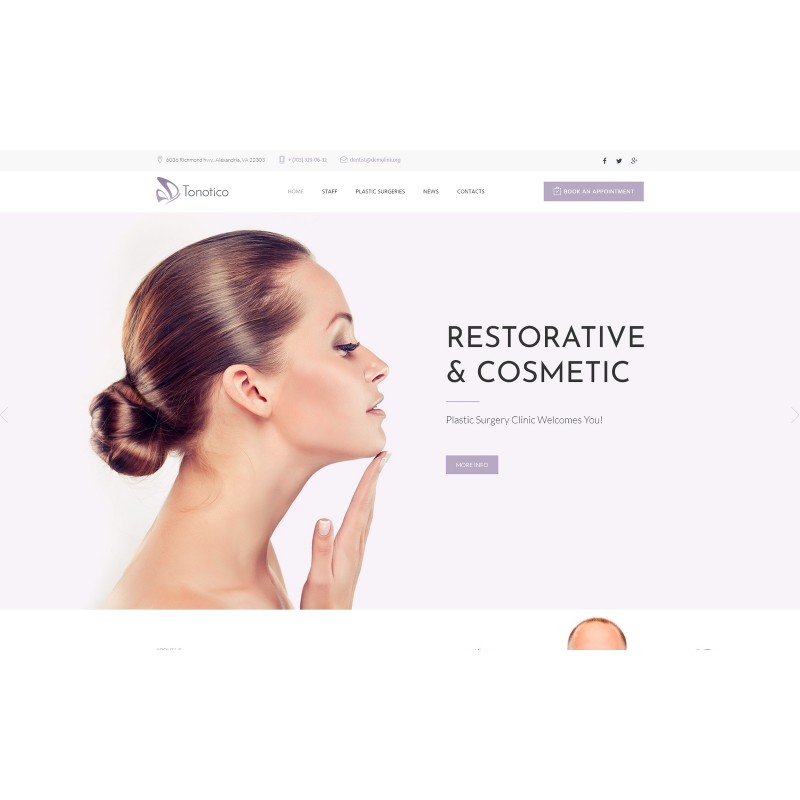Tonotico - Plastic Surgery Clinic Responsive WordPress Theme