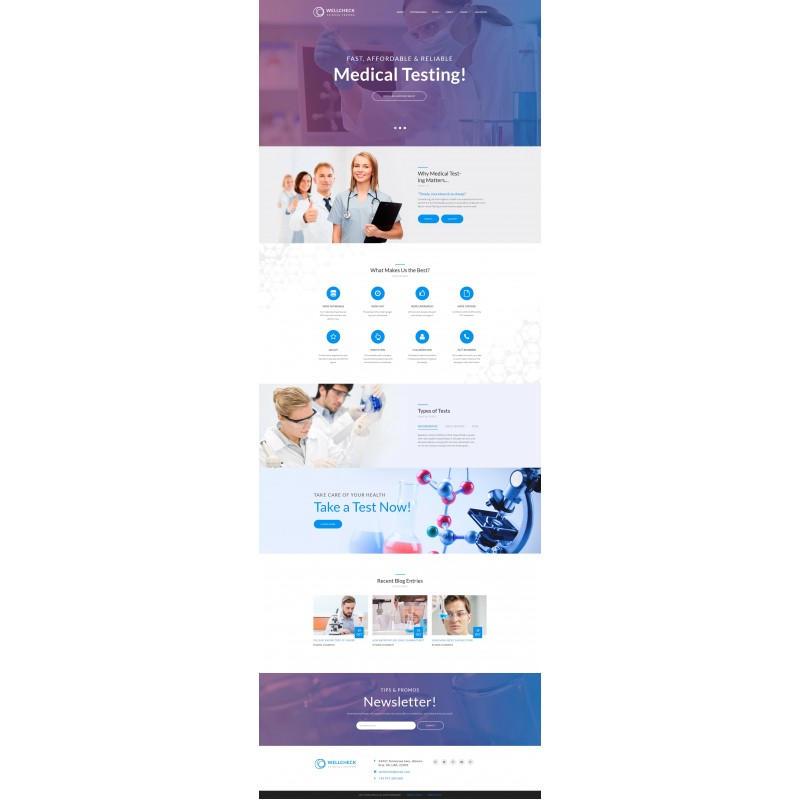 MediCheck - Medical Laboratory Responsive WordPress Theme