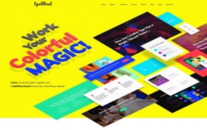Spellbind - Designer Landing Page WordPress theme