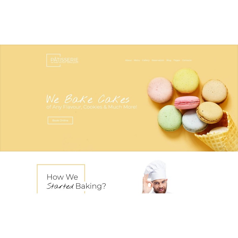 Patisserie - Cakery Responsive WordPress Theme
