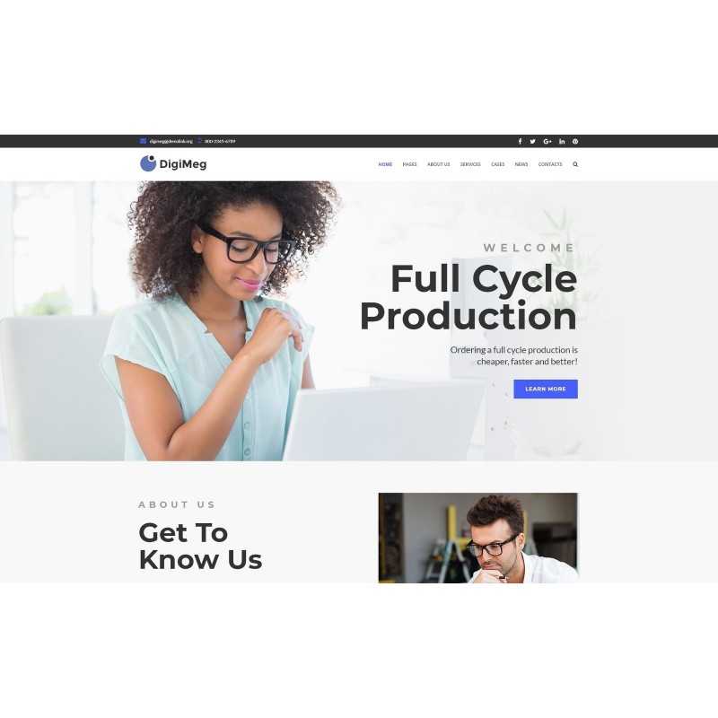 DigiMeg - Communication Agency WordPress theme
