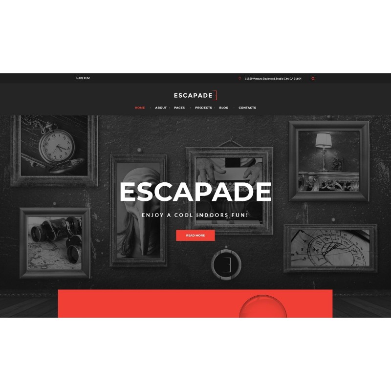 Escapade - Escape Room Responsive WordPress Theme