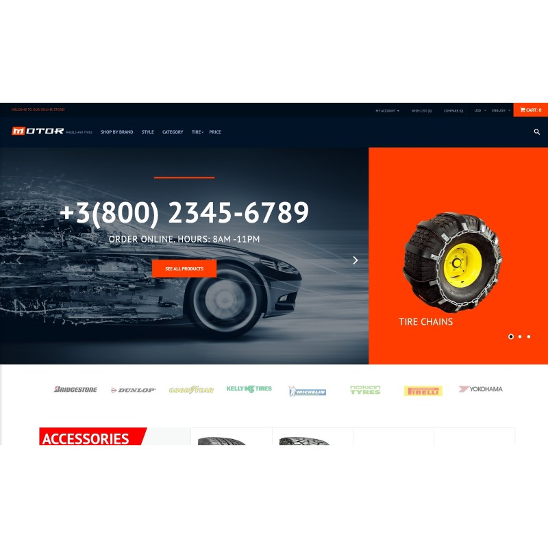 Wheels & Tires Responsive Shop Template