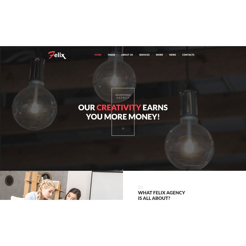 Felix Advertising Agency WordPress theme