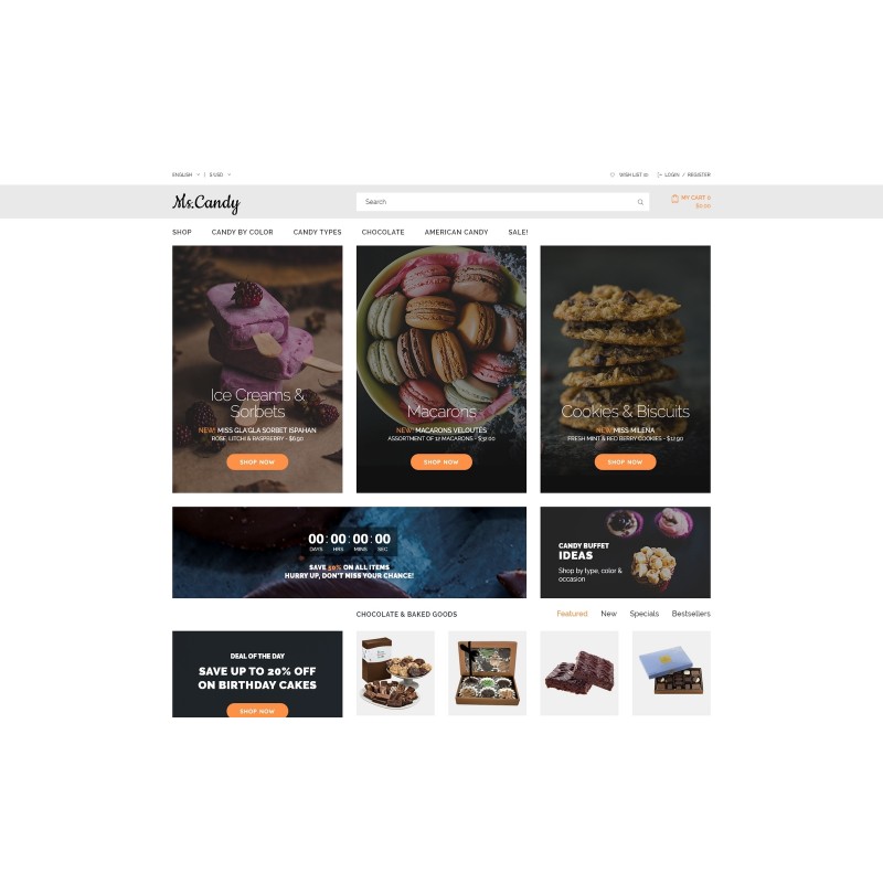 Sweet Shop Responsive Shop Template