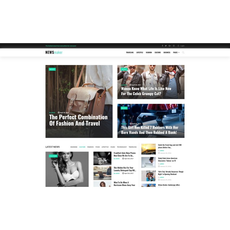 NEWSmaker - News & Magazine WordPress theme