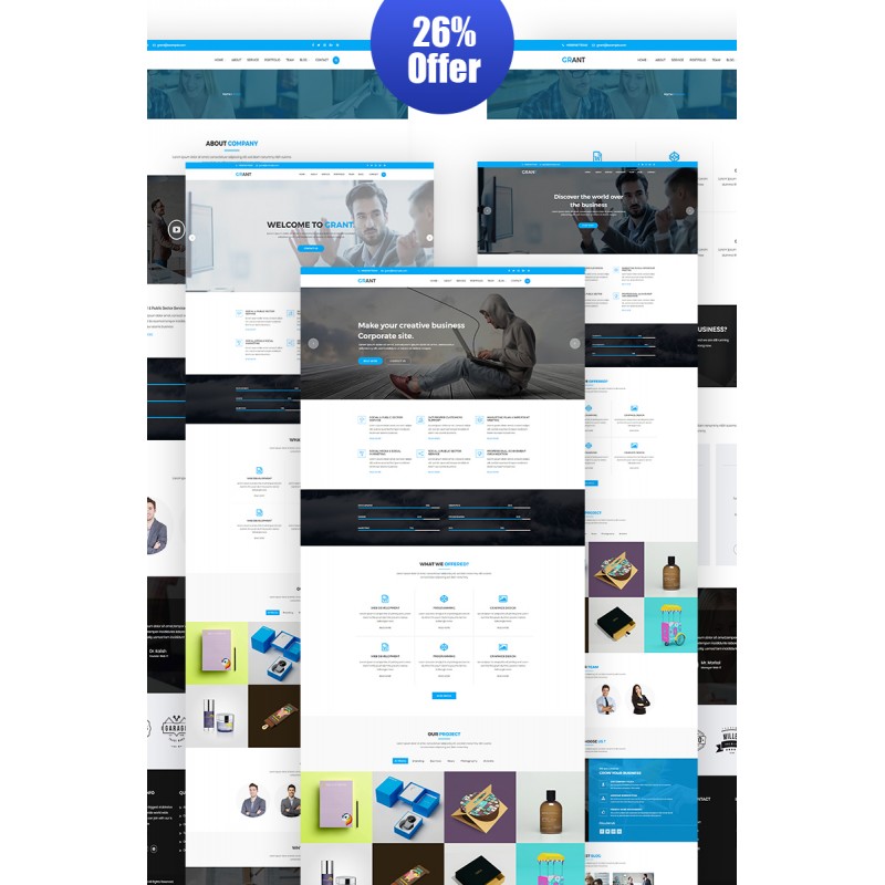 Grant - Corporate Responsive WordPress Theme