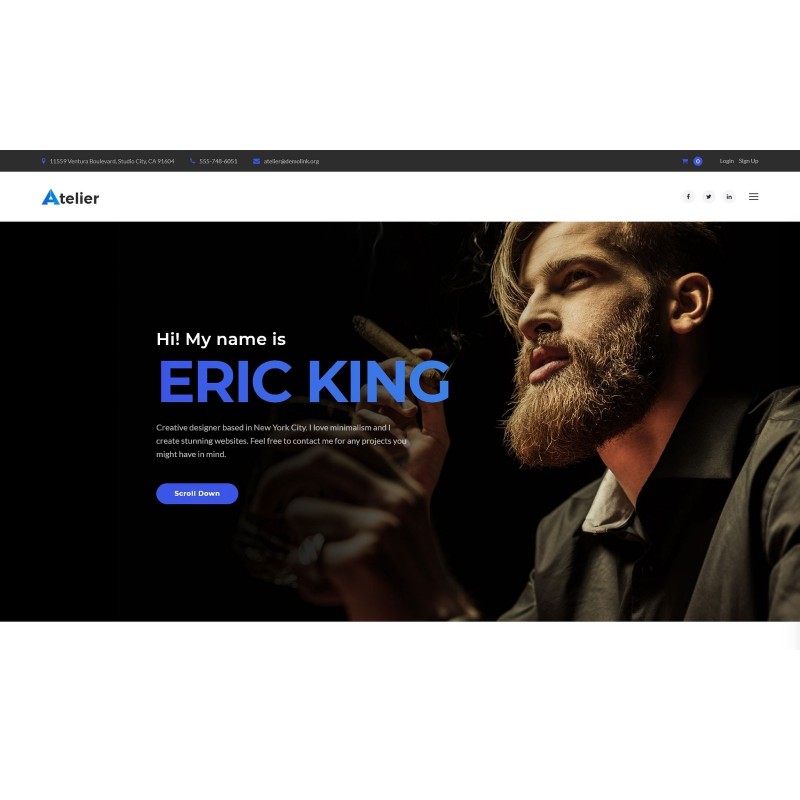 Atelier Design & Photography Template WordPress Theme