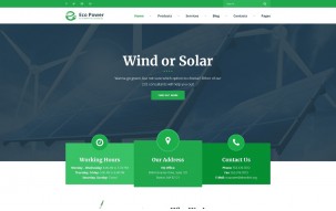 EcoPower - Alternative Power & Solar Energy WordPress Theme