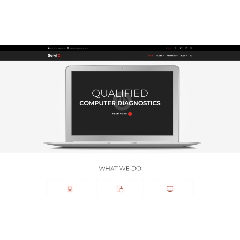 ServIQ Computer Repair Services WordPress Theme