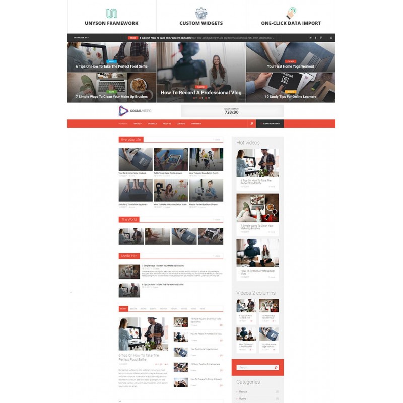 SocialVideo - Viral Youtube And Vimeo Video Magazine WordPress Theme