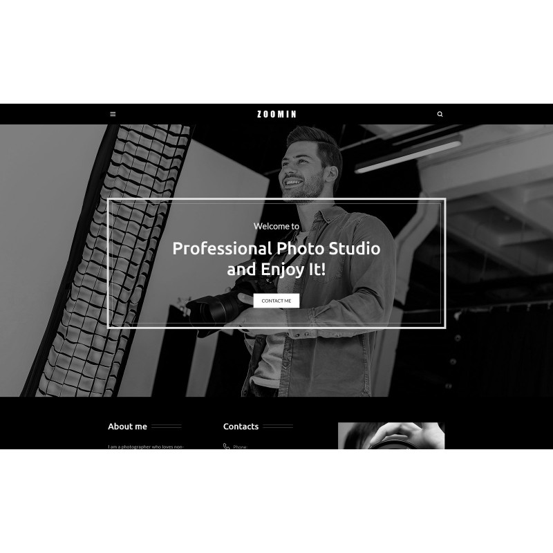 Zoomin - Photographer Portfolio WordPress Theme
