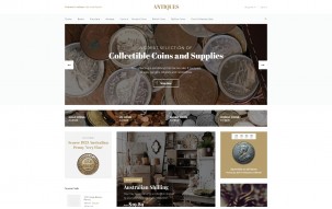 Antiques - Collectible Coins & Supplies Shop Template