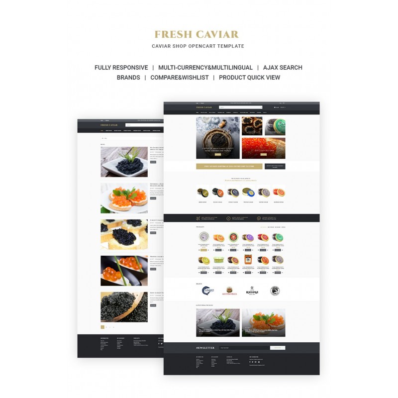 Fresh Caviar - Caviar Shop Shop Template