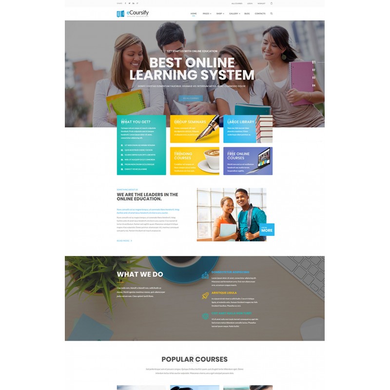 ECoursify - LMS for Online Courses WordPress Theme