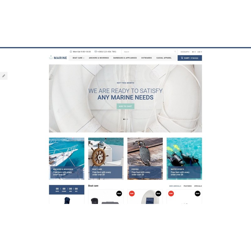 Marine Store Responsive Shop Template