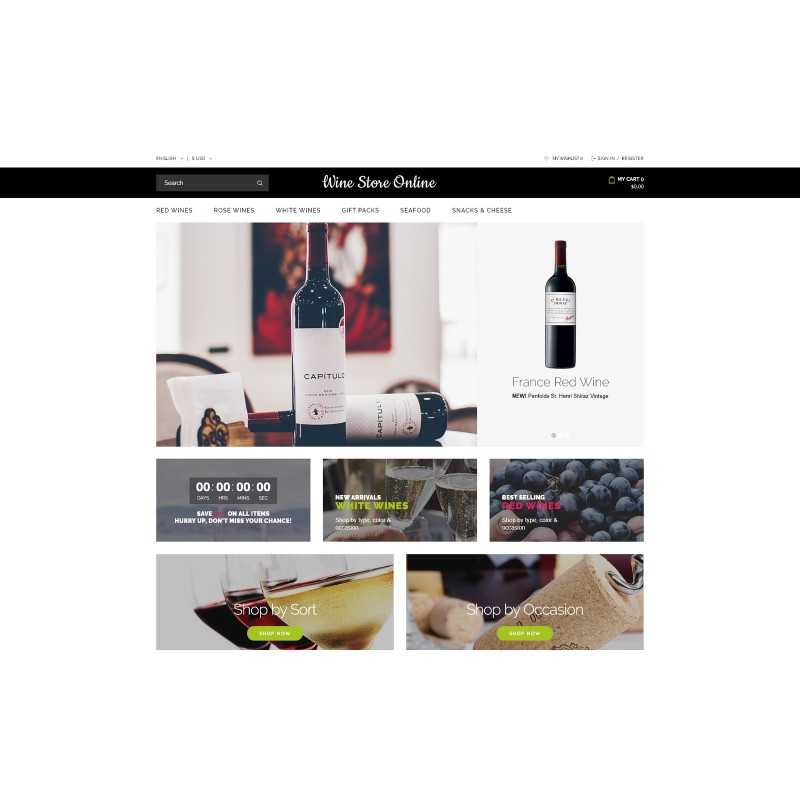 Wine Store Responsive Shop Template
