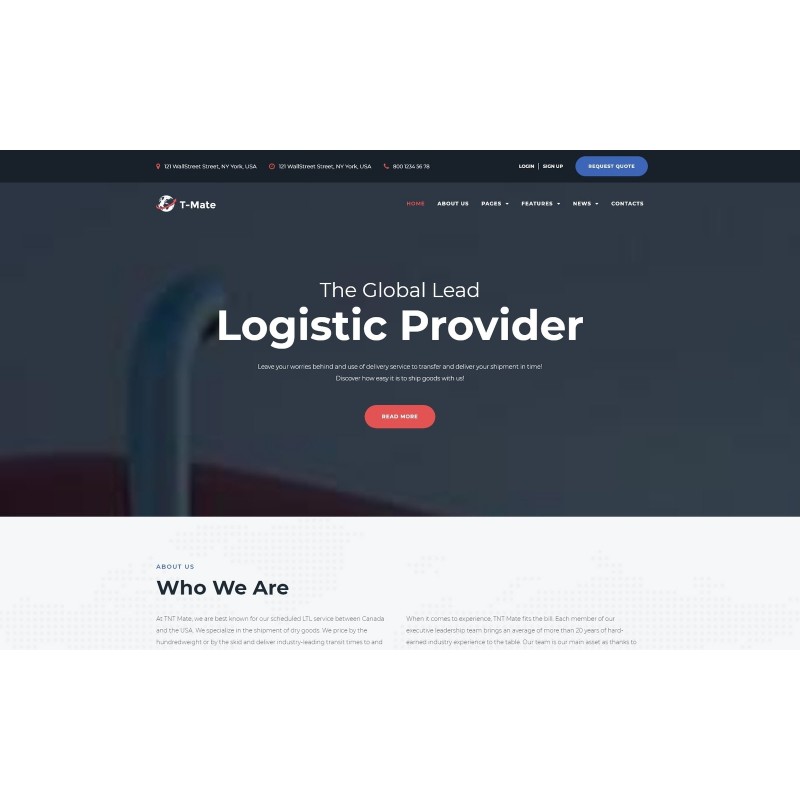 Transportation Services Responsive WordPress theme