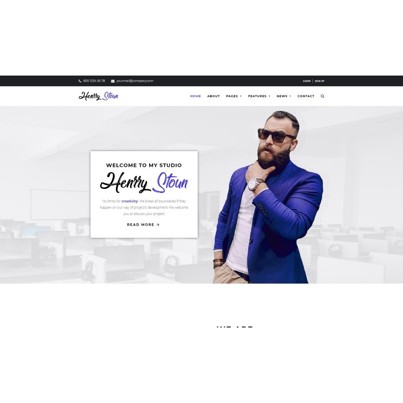 Henry Stoun - Personal Website WordPress Theme