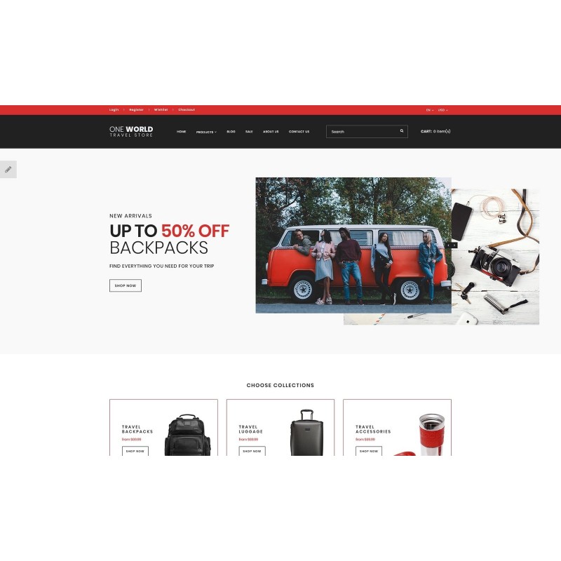 One World - Travel Store Shop Template