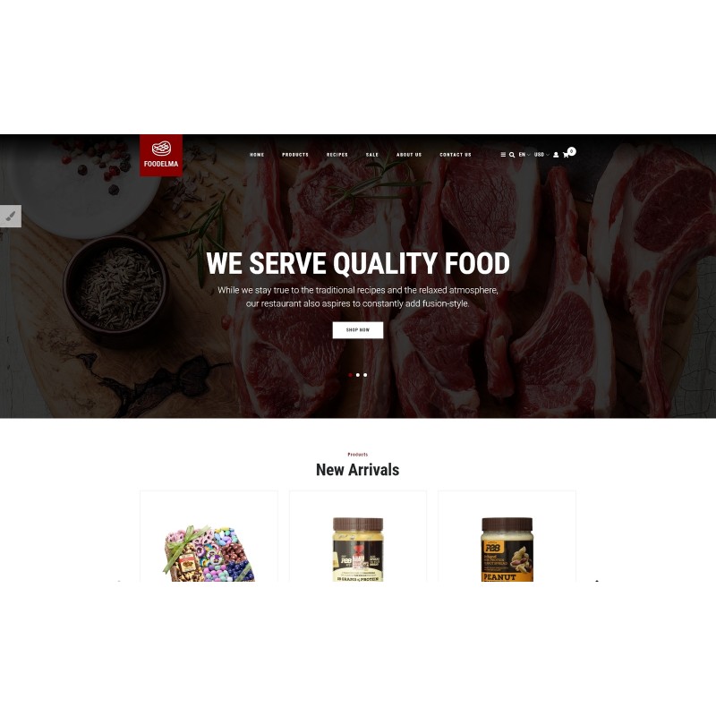 Foodelma - Delicious Food Online Store Shop Template