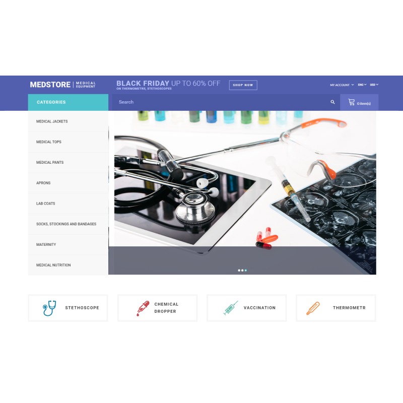Medstore - Responsive Medical Equipment Online Store Shop Template