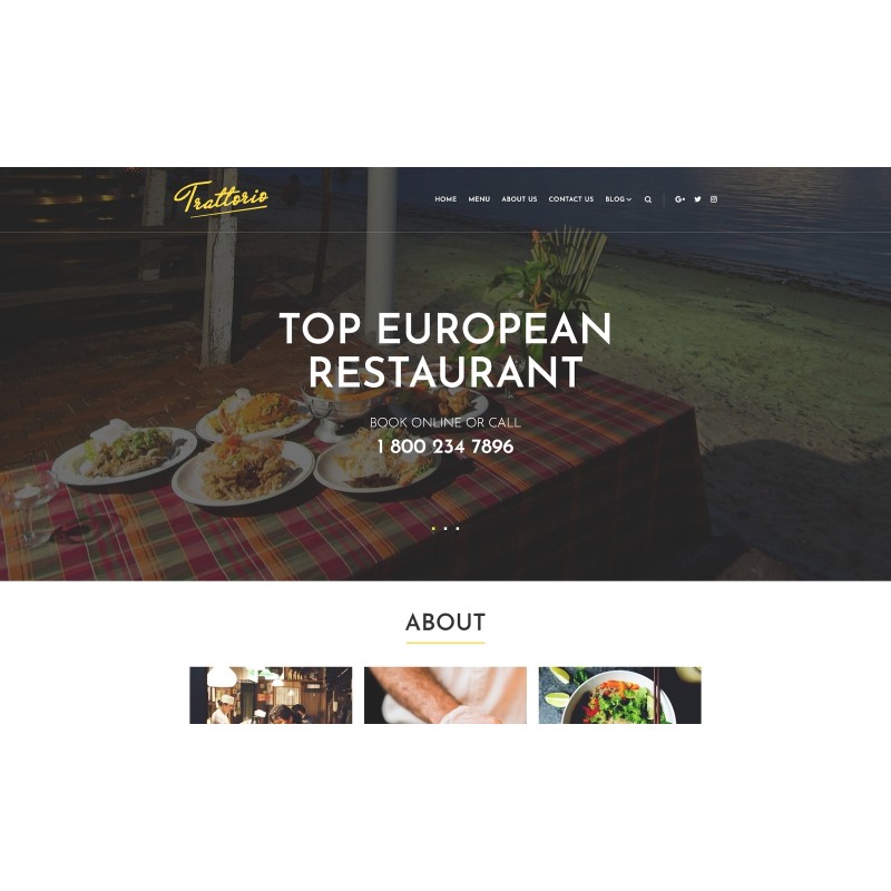 Trattorio - Restaurant WordPress Elementor Theme