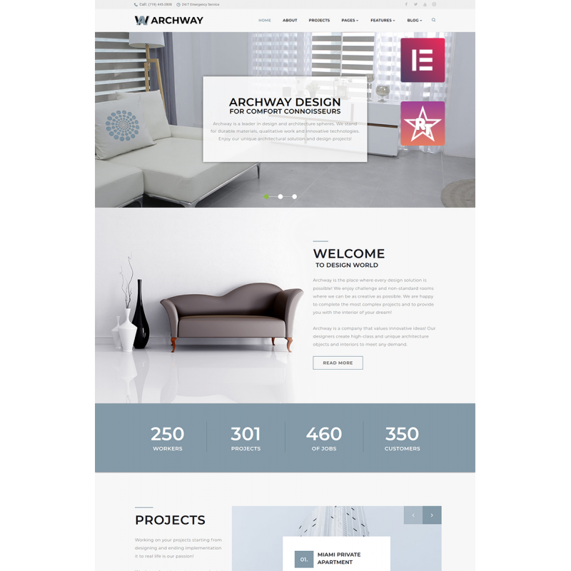 Archway - Architecture Agency WordPress Elementor Theme
