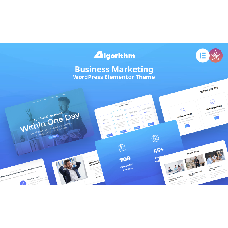 Algorithm - Business Marketing WordPress Elementor Theme