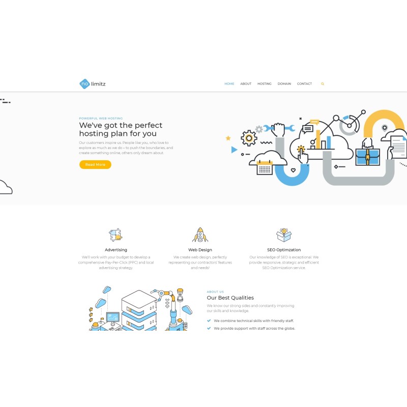 NoLimitz - Hosting WordPress Elementor Theme