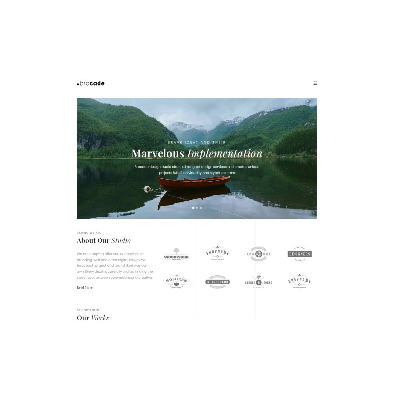 Brocade - Minimal Modern WordPress Elementor Theme