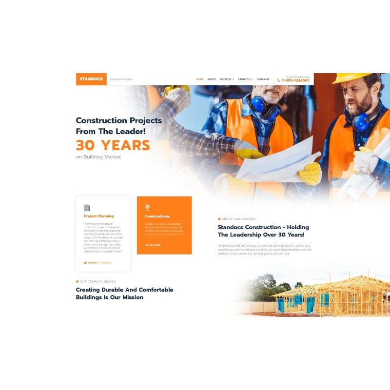 Standocs - Construction Company WordPress Elementor Theme