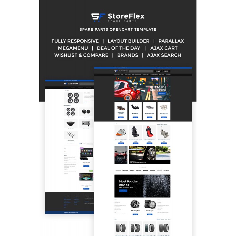 StoreFlex - Fancy Car Parts Online Shop Shop Template