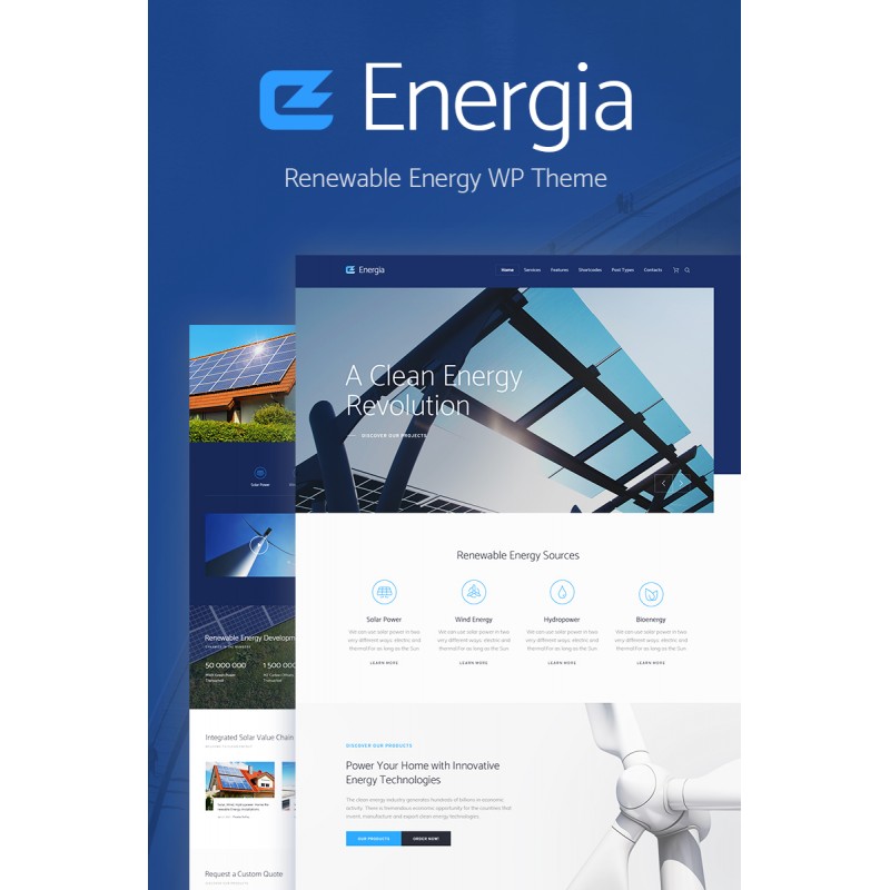 Energia - Renewable Energy & Environment WordPress Theme