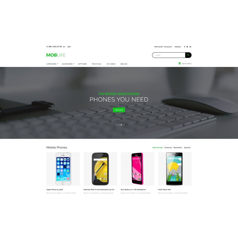 MobLife - Cell Phones Store Shop Template