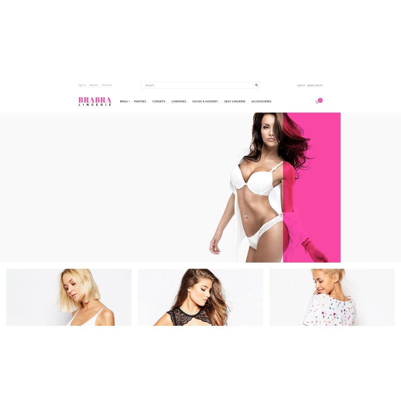 Brabra - Beautiful Lingerie Online Store Shop Template