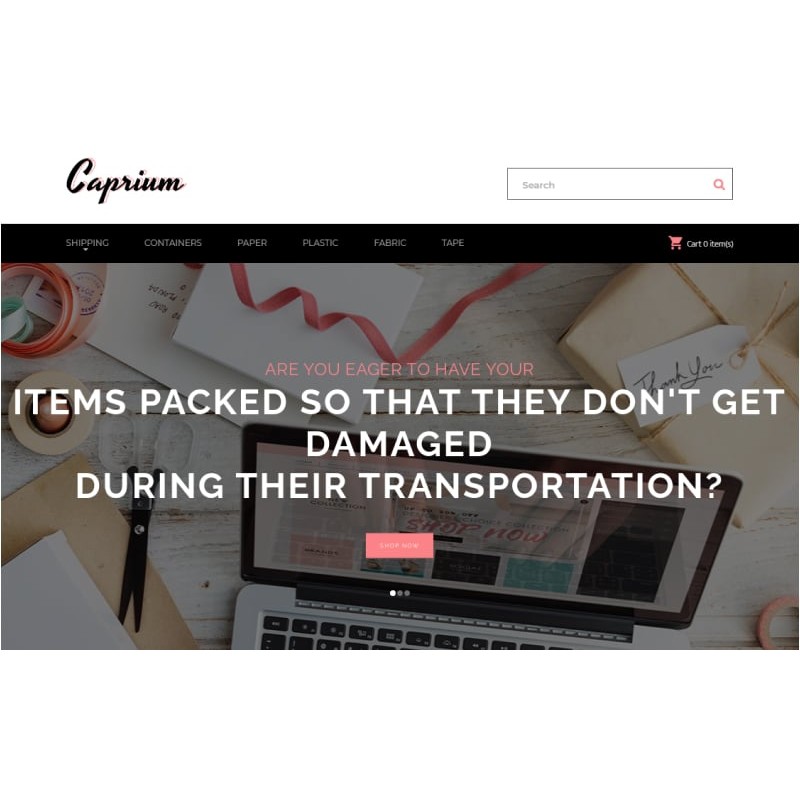 Caprium - Packaging Shop Shop Template
