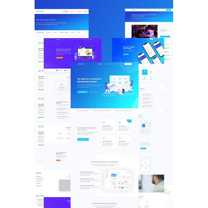 Bluebell - Software, Web App And Startup Tech Company WordPress theme