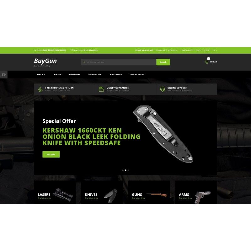BuyGun - Weapons Store Shop Template