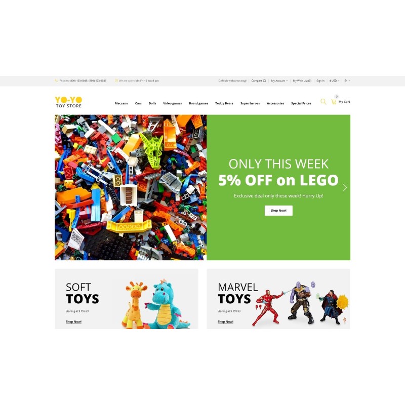 Yo-Yo Toy Store Shop Template