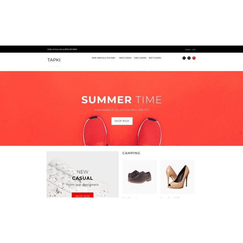 TAPKi - Shoe Store Shop Template