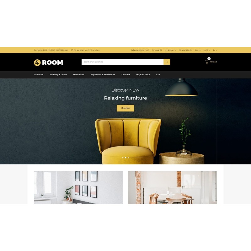 4 Room - Home Furniture Store Shop Template
