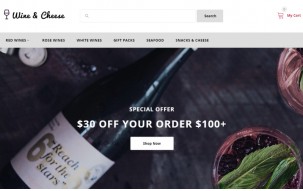 Wine & Cheese - Wine Shop Shop Template