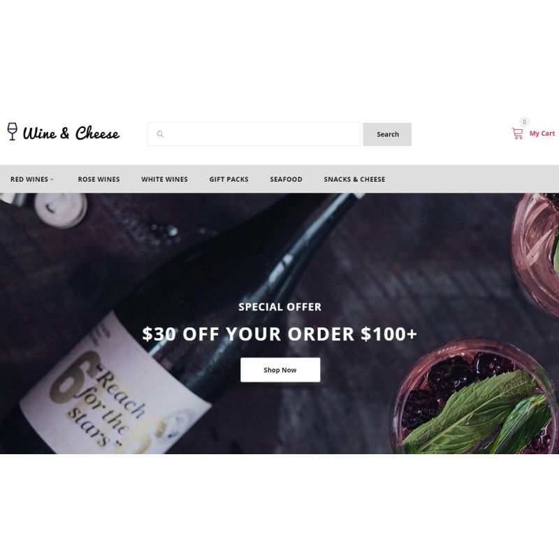 Wine & Cheese - Wine Shop Shop Template