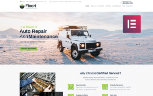 Fixort - Car Repair Service WordPress Elementor Theme