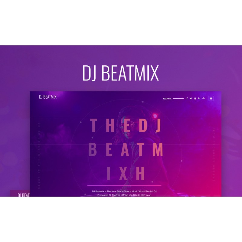 DJ Beatmix - Personal Page WordPress Elementor Theme
