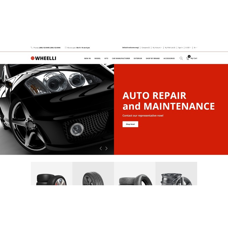 Wheelli - Wheels & Tires Shop Ready-To-Use Shop Template