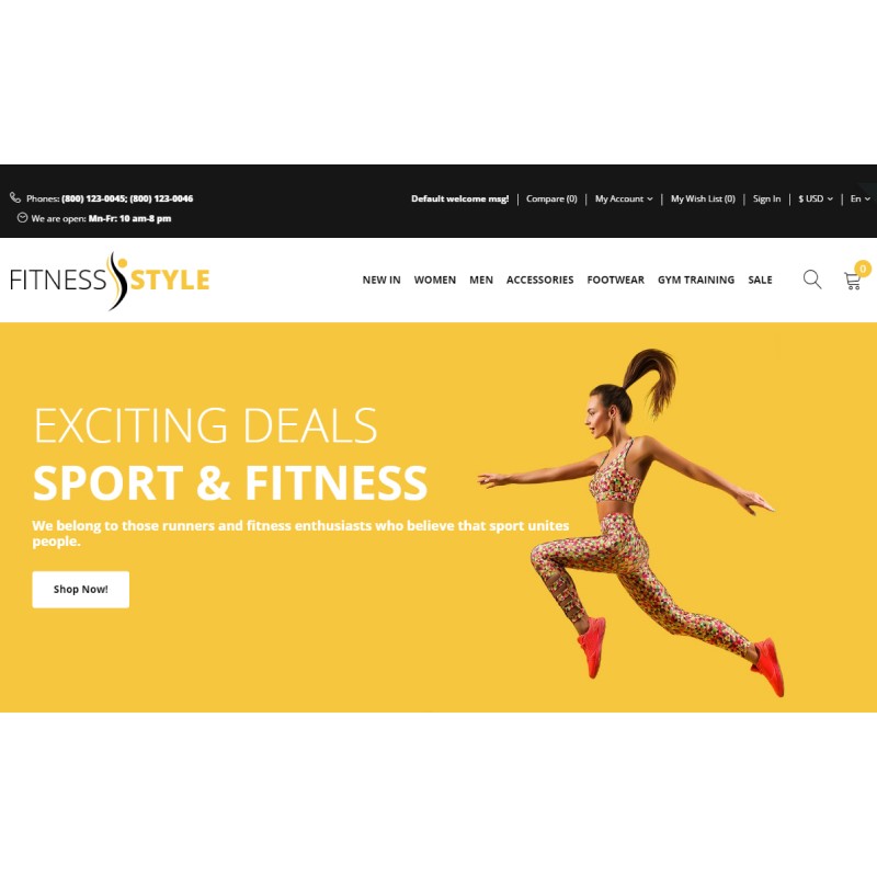 Fitness Style - Sports Fashion Shop Template