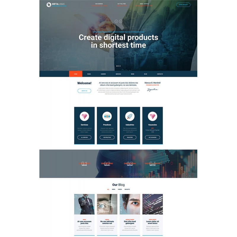 Metalogic - Software Development WordPress Theme