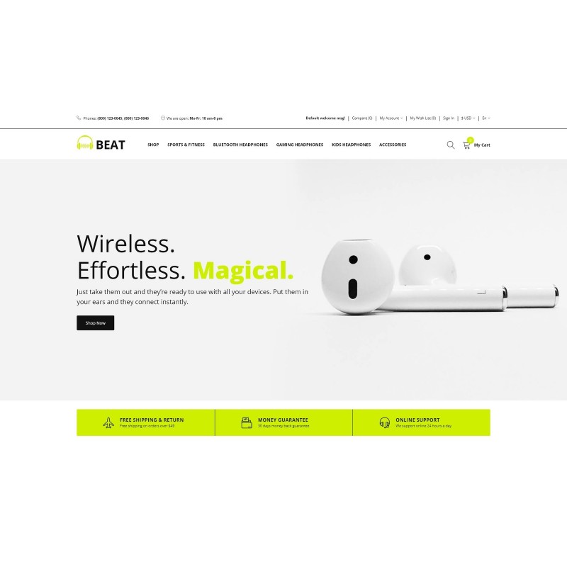 Beat - Headphones Store Shop Template